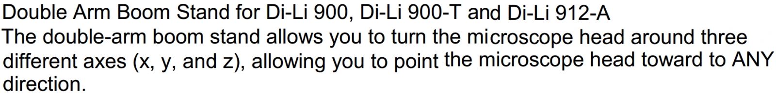 תושבת מתכווננת למיקרוסקופ עם זרוע כפולה DISTELKAMP DI-LI 1091